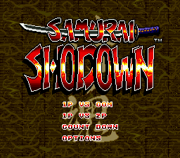 Samurai Shodown (Europe) Title Screen